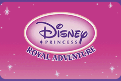 Disney Princess Royal Adventure title screen for GameBoy Advance